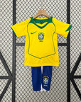 Brazil Away Retro Kids Kit 2004