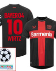 Bayer 04 Leverkusen Home Fan Jersey 2023/24 Patches UCL UEFA Foundation (Official Printing)