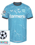 Bayer 04 Leverkusen Third Fan Jersey 2024/25 Patches UCL UEFA Foundation (Official Printing)