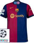 Barcelona Home 2024/25 Patches UCL UEFA Foundation (Official Printing)