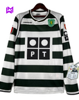 Camisola Sporting Manga Comprida Retro 2001/03 - Modelo Exclusivo!