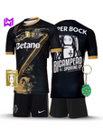 Conjunto Infantil Sporting Terceiro “7” Ronaldo BICAMPEÃO 2024/25 - MODELO EXCLUSIVO! 🦁🏆