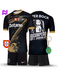 Conjunto Infantil Sporting Terceiro “7” Ronaldo BICAMPEÃO 2024/25 - MODELO EXCLUSIVO! 🦁🏆