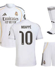 Real Madrid home Kit Kids 2025/26 Mbappe