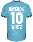 Bayer 04 Leverkusen Wirtz 10 Third Fan Jersey 2024/25 Patches UCL UEFA Foundation (Official Printing)