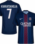 PSG Kvaratskhelia 7 Home Authentic Player 2025/26 Dri-Fit ADV Match