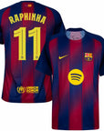 Barcelona Home Raphinha 11 Home Fan Jersey 2025/26