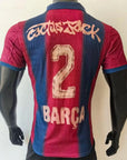 Cj X X FC Barcelona Retro 2000/01 Home Skeleton Player - Slim Fit