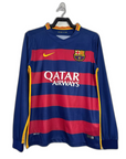 Barcelona 15/16 I Home Jersey - Long Sleeve Retro Version