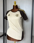 Camisa Flamengo Treino 2026 Feminina Bege - Fan Version