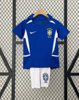 Brazil Away Retro Kids Kit 2002
