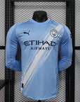 Manchester City Player Home Jersey 2025/26 Long Sleeve