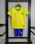 Brazil Home Retro Kids Kit 2023/24