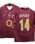 Arsenal Henry 2005-06 Embroidery Home Jersey Retro Collection