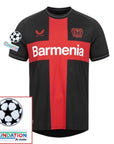 Bayer 04 Leverkusen Home Fan Jersey 2023/24 Patches UCL UEFA Foundation (Official Printing)