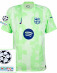 Barcelona Third 2024/25 Patches UCL UEFA Foundation (Official Printing)
