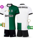 Conjunto Infantil Sporting Stromp Quarto Equipamento 2025/26 - LANÇAMENTO! 🔥💚