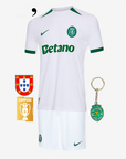 Conjunto Infantil Sporting Alternativa 2024/25 - ÚLTIMAS UNIDADES! 🔥💚