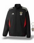 Casaco preto e vermelho 2025/26 fecho completo Benfica