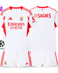 Conjunto Infantil Benfica Alternativa Branca 2025/26 - ÚLTIMAS UNIDADES! 🔥🦅
