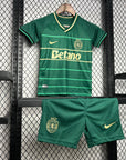 Conjunto Infantil Sporting Away 2024/25 - ÚLTIMAS UNIDADES! 🔥💚