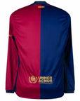 Barcelona Home Long Sleeve 2024/25 Patches UCL UEFA Foundation (Official Printing)