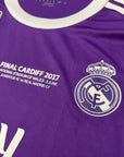 Real Madrid  Cristiano Ronaldo Away Retro 2016-17 Patches UCL UEFA Respect Final World (Official Printing)