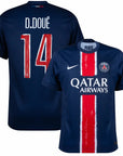 PSG  D.Doué 14 Home Fan Jersey 2024/25