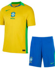 Kids Kit Brazil Home Fan Jersey 2025/26
