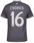 Real Madrid Endrick 16 Third Fan Jersey 2024/25 Patches UCL UEFA Foundation (Official Printing)