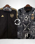 Arsenal 23/24 Windbreaker Reversible Black and Black