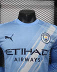 Manchester City Player Home Jersey 2025/26 Long Sleeve
