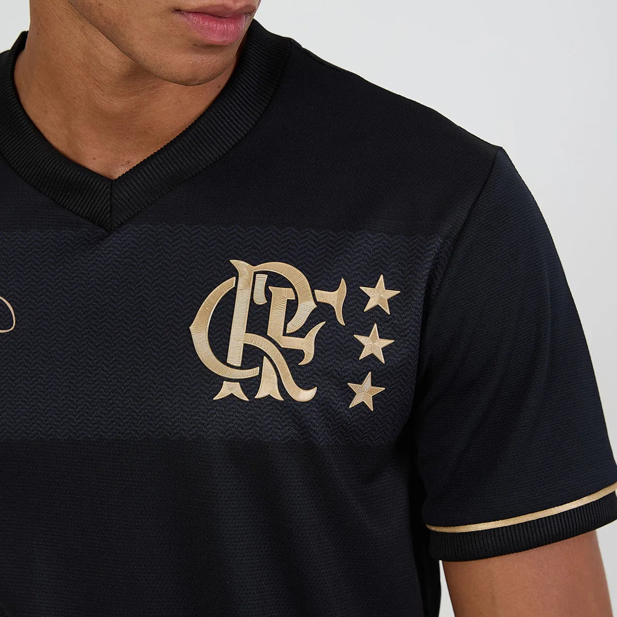 Camisa Flamengo Zico 1981 Preto e Ouro Retrô Masculina - Zico 