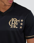 Camisa Flamengo Zico 1981 Preto e Ouro Retrô Masculina - Zico 